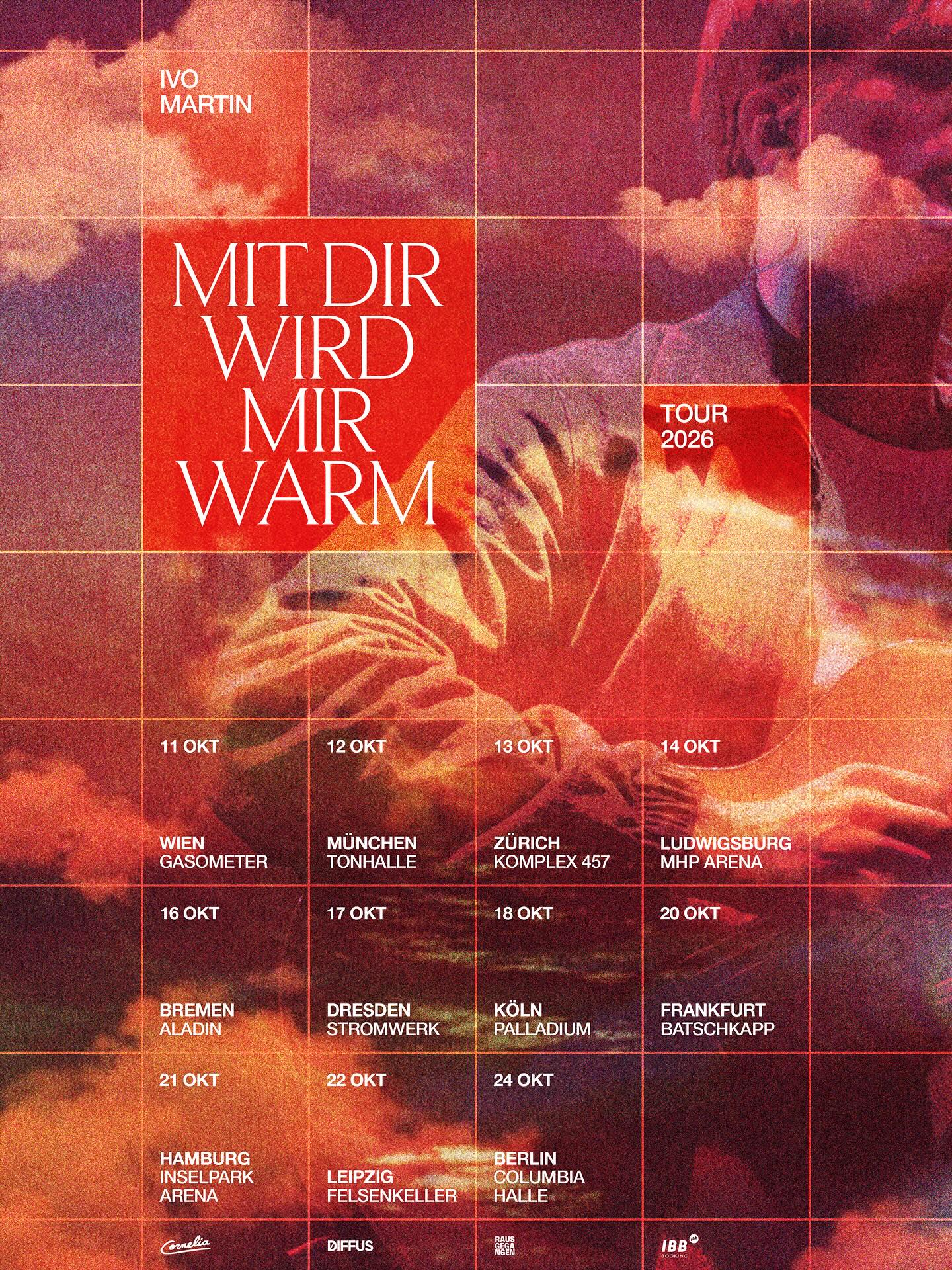 Ivo Martin MIT DIR WIRD MIR WARM TOUR Tourplakat 2026